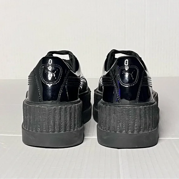 Stylish Women's Black Platform Sneakers - Picture 9 of 13